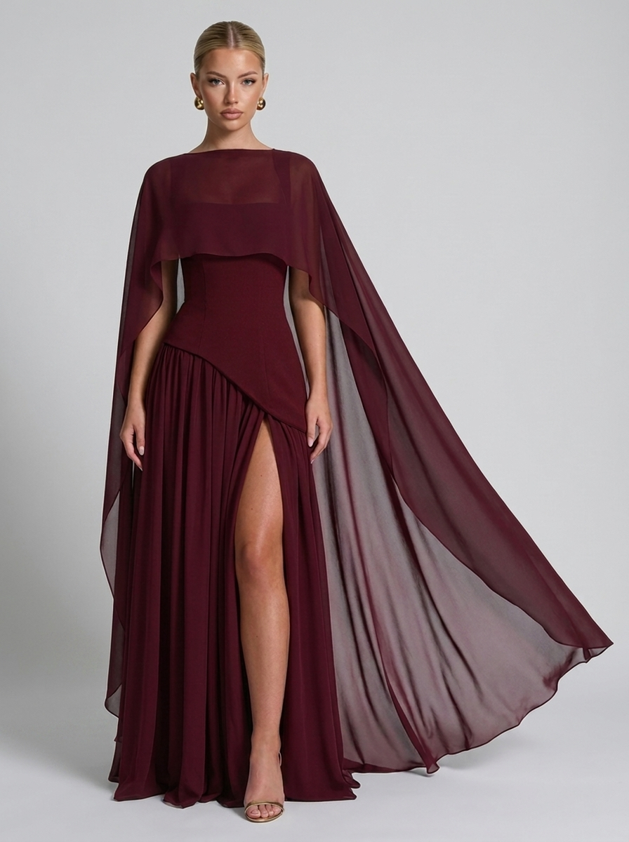 Tullulah Maxikleid Cherry Lacquer