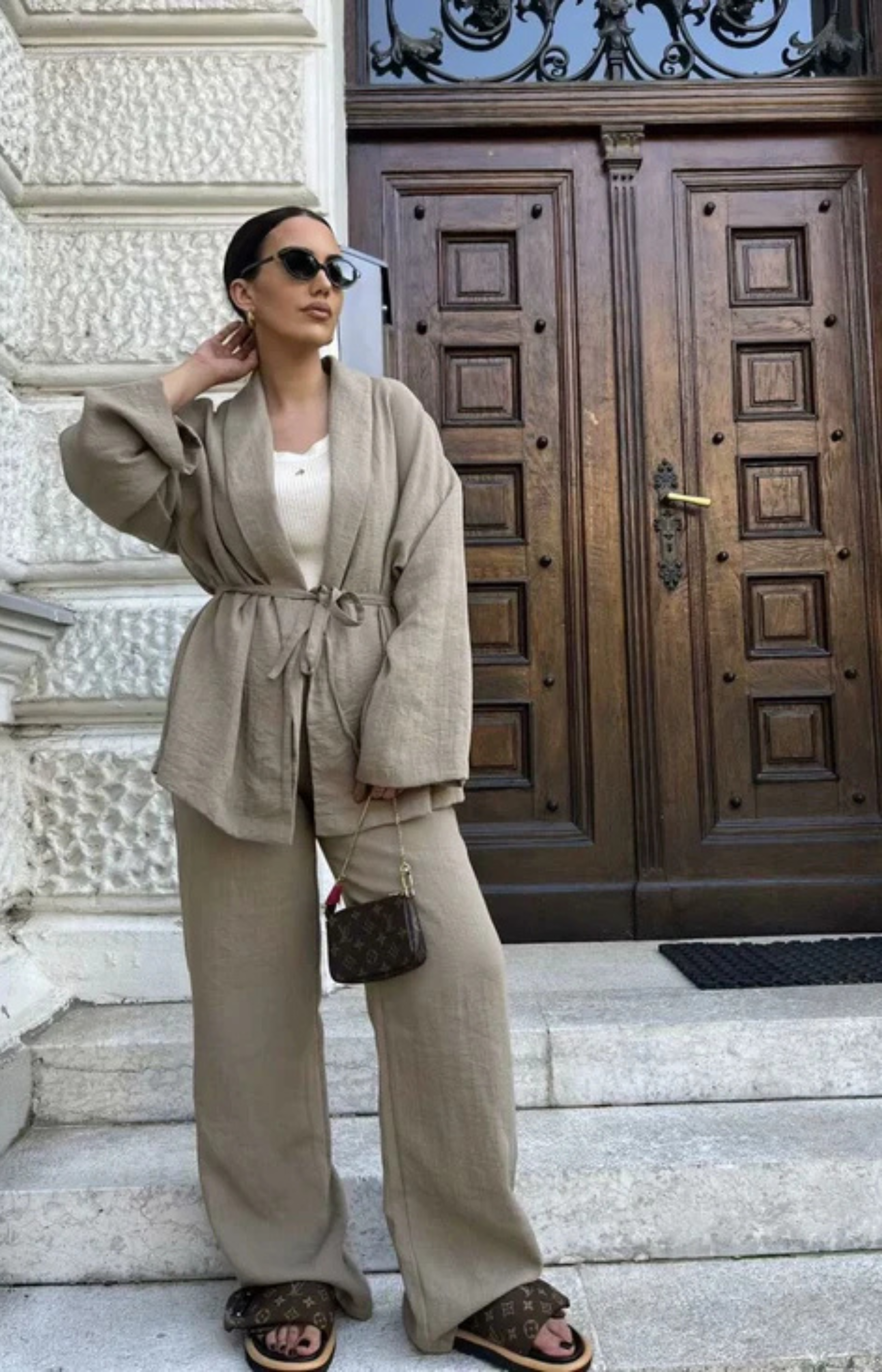 Velia Kimelle Two-Piece Set – Beige
