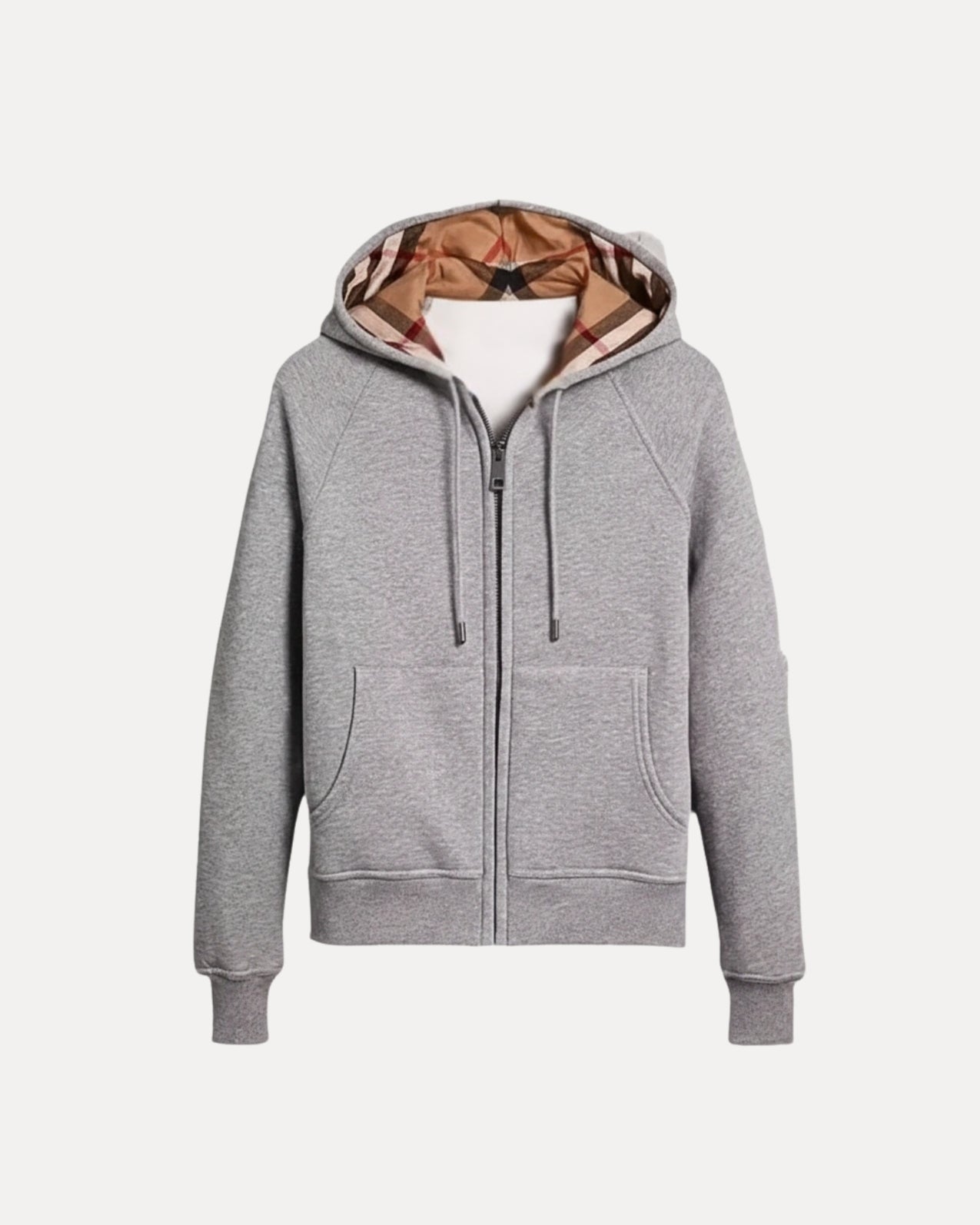 Velia Checked Zip Hoodie