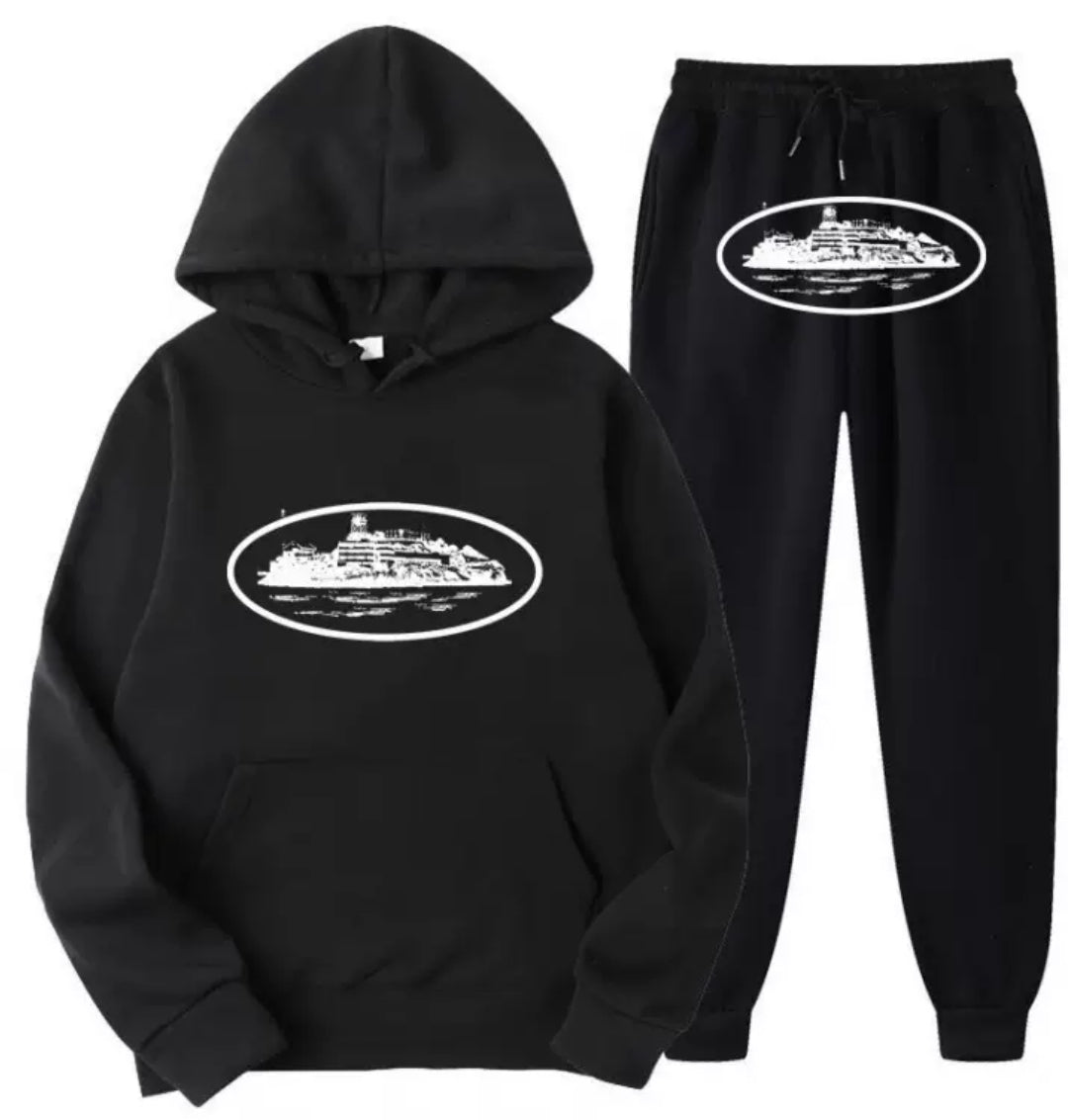 Velia Alcatraz Tracksuit Black/White