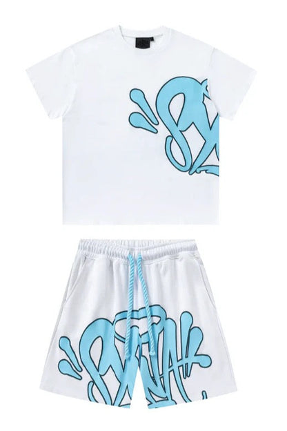 Velia Graffiti Short Set Blue