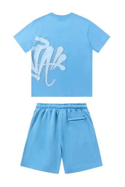 Velia Graffiti Short Set Babyblue
