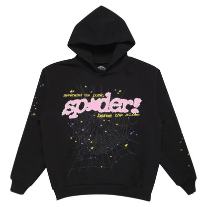 Velia Sp5der Hoodie Black/Pink