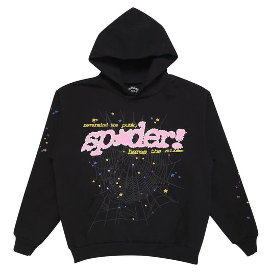 Velia Sp5der Hoodie Black/Pink