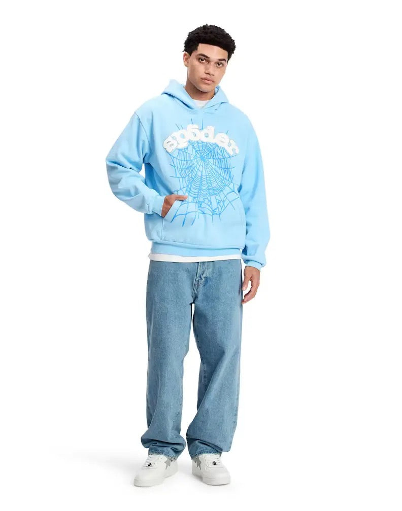 Velia Sp5der Hoodie Babyblue