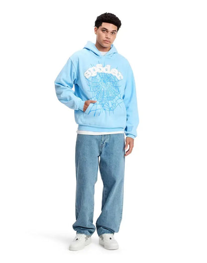Velia Sp5der Hoodie Babyblue