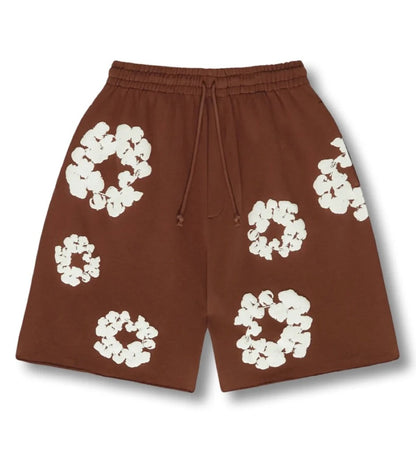 Velia Flower Shorts Brown