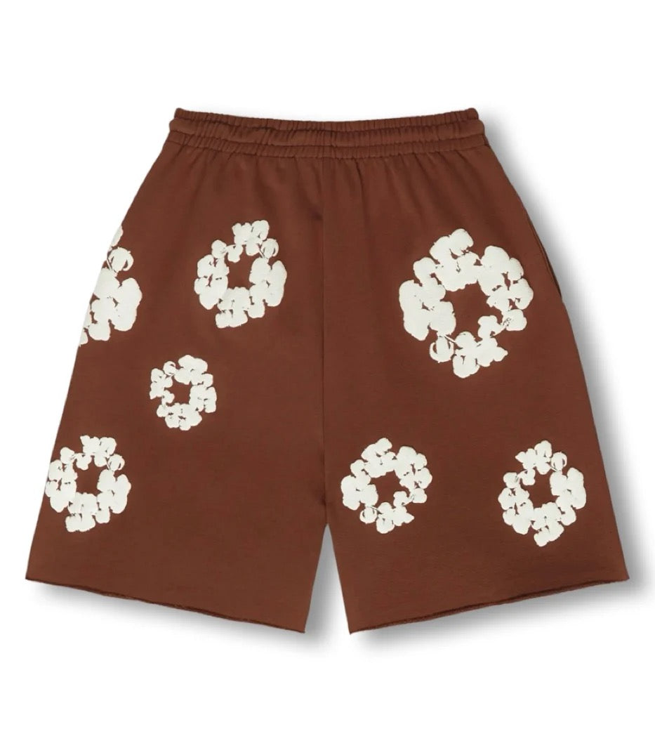 Velia Flower Shorts Brown