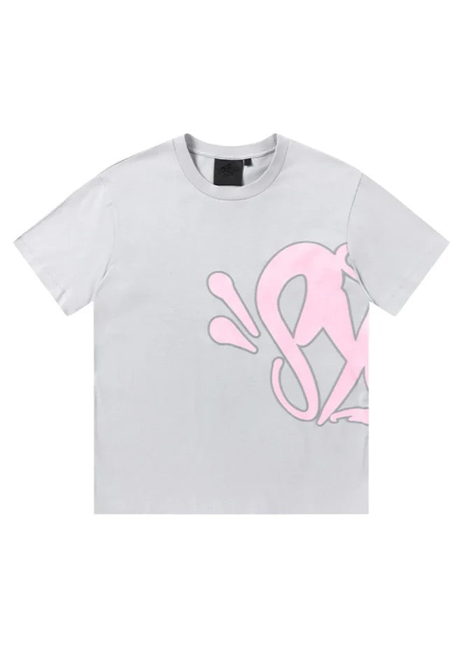 Velia Graffiti Short Set Grey/Pink