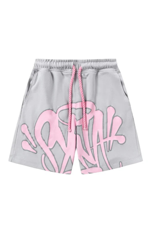 Velia Graffiti Short Set Grey/Pink