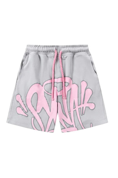 Velia Graffiti Short Set Grey/Pink