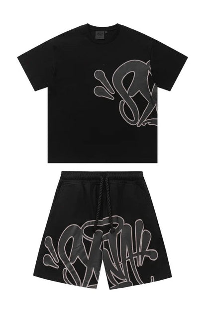 Velia Graffiti Short Set Black