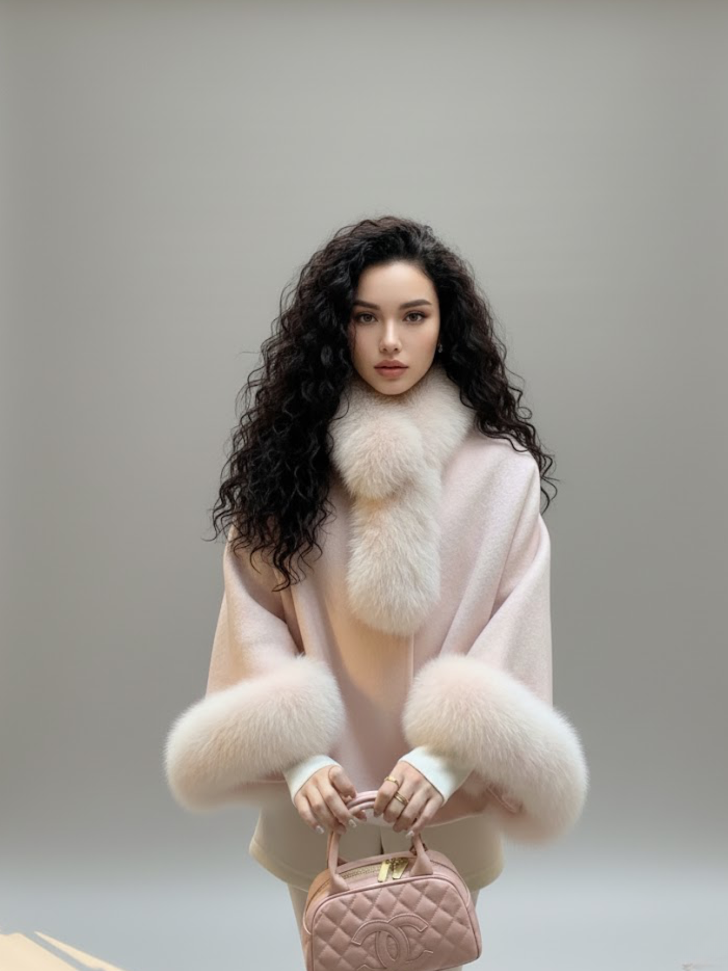 Velia Elisenne Faux Fur Coat Rose