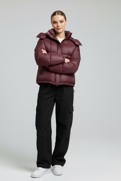 Velia Asenya Puffer Jacket Burgundy