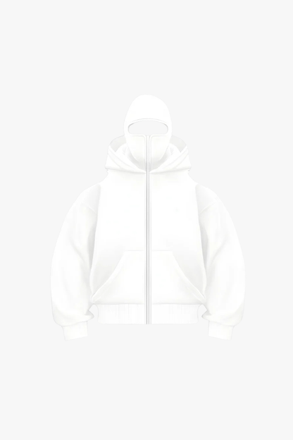 Velia Tamira Zip Hoodie White