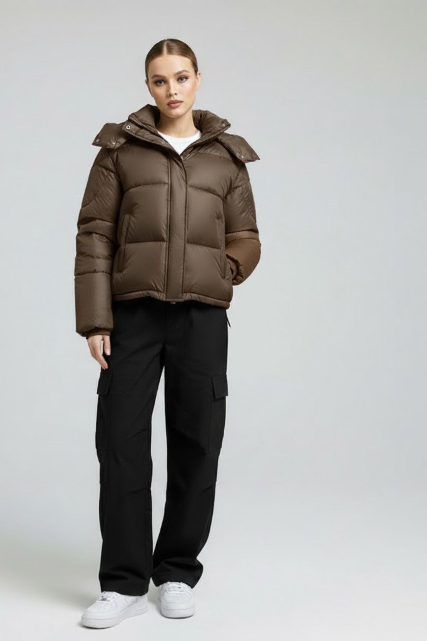 Velia Asenya Puffer Jacket Coffee Brown