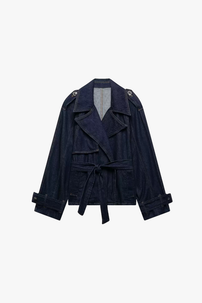 Velia Trishelle Denim Jacket Denim Blue