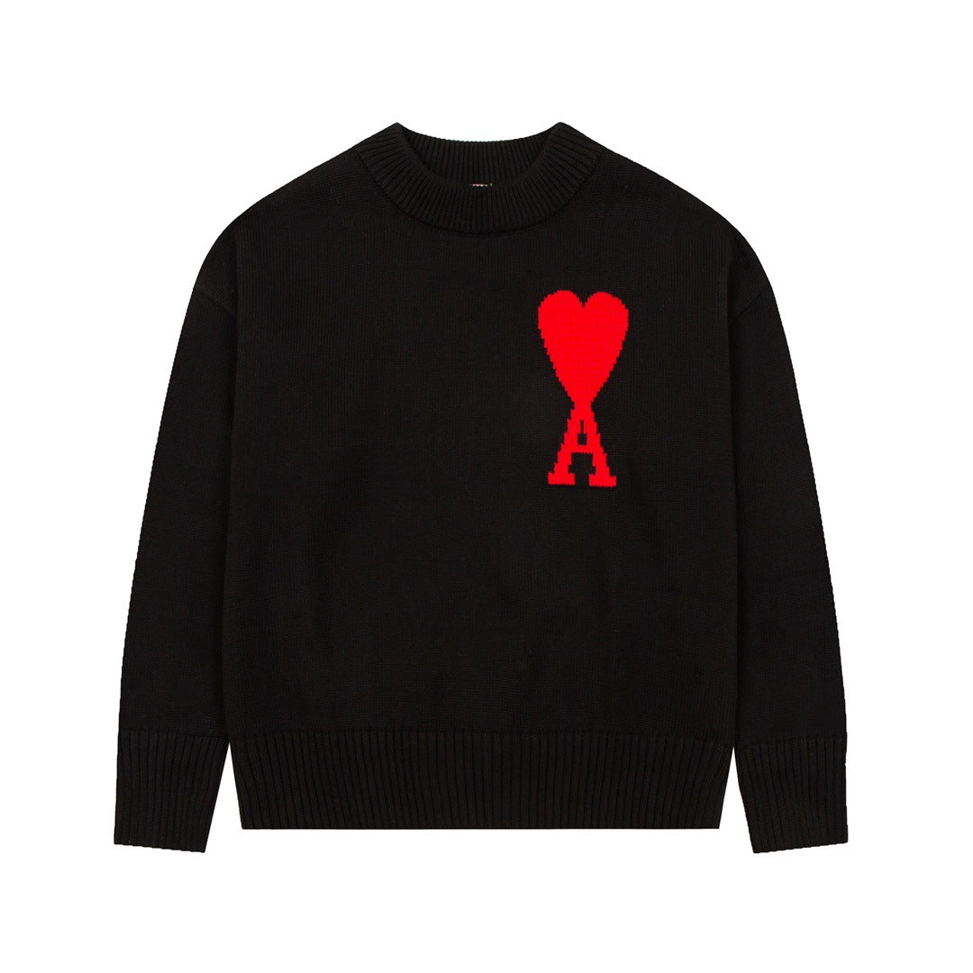 Velia Heart Sweater Black