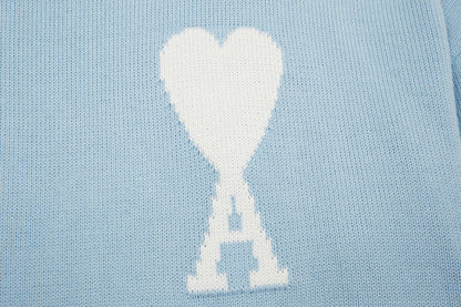Velia Heart Sweater Babyblue