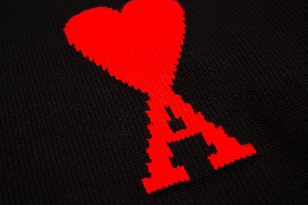 Velia Heart Sweater Black