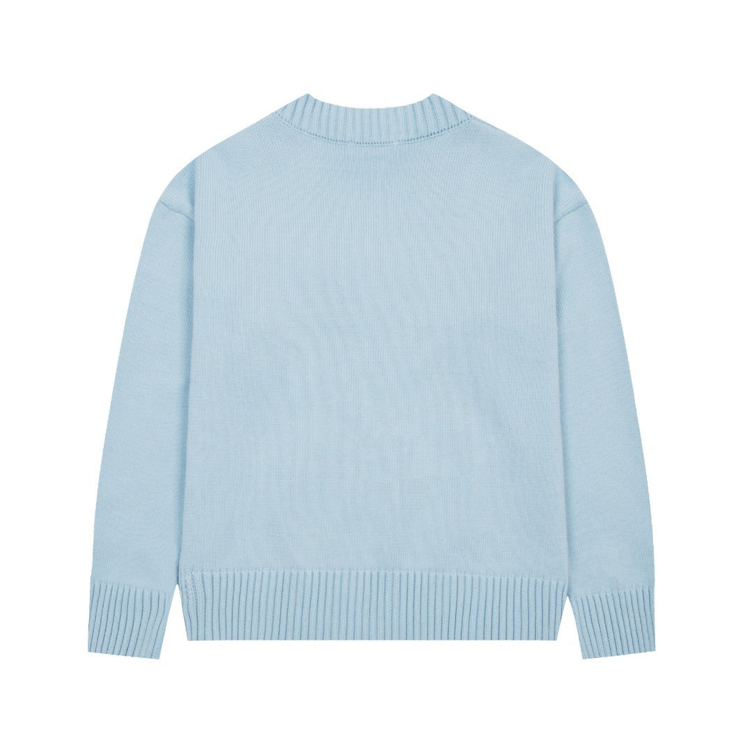 Velia Heart Sweater Babyblue