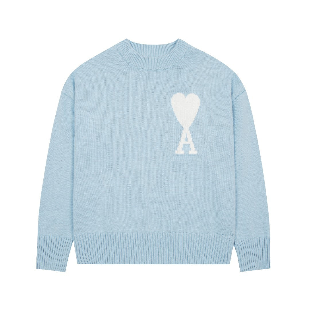 Velia Heart Sweater Babyblue