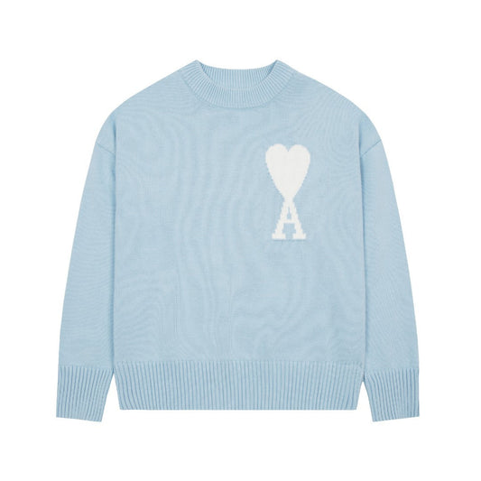 Velia Heart Sweater Babyblue