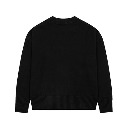 Velia Heart Sweater Black