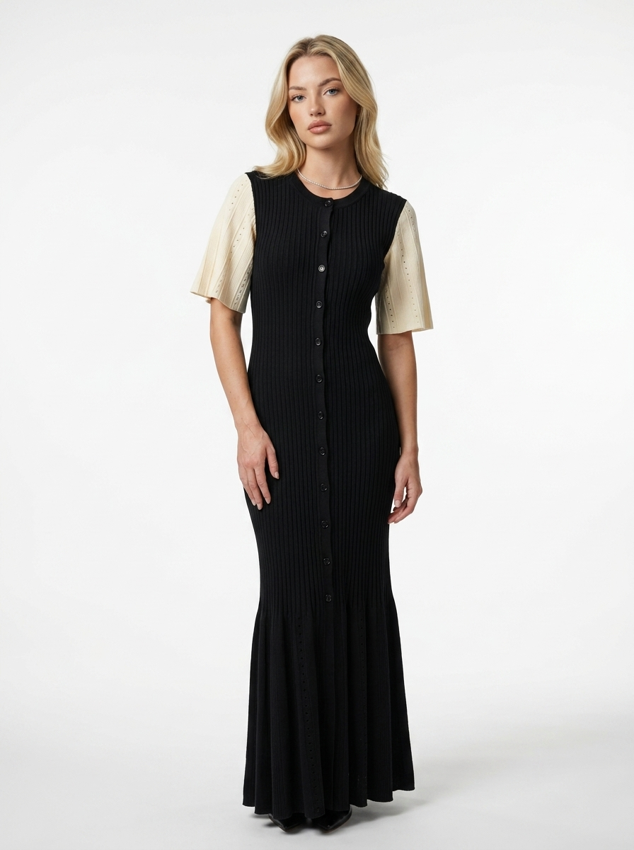 Sommerkleid mit Knopfleiste - Model Ansicht 1