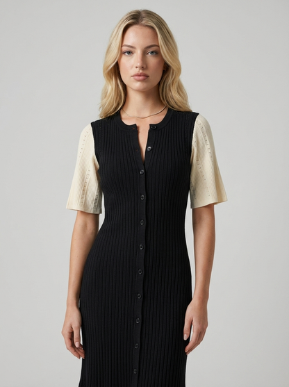 Sommerkleid mit Knopfleiste - Model Ansicht 3