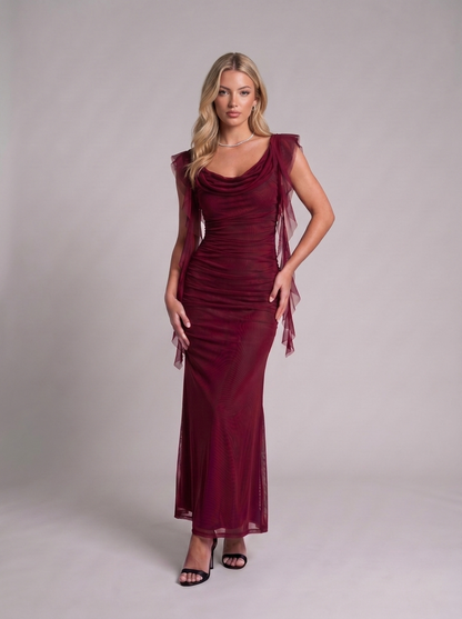 Livia Maxikleid Wein Rot
