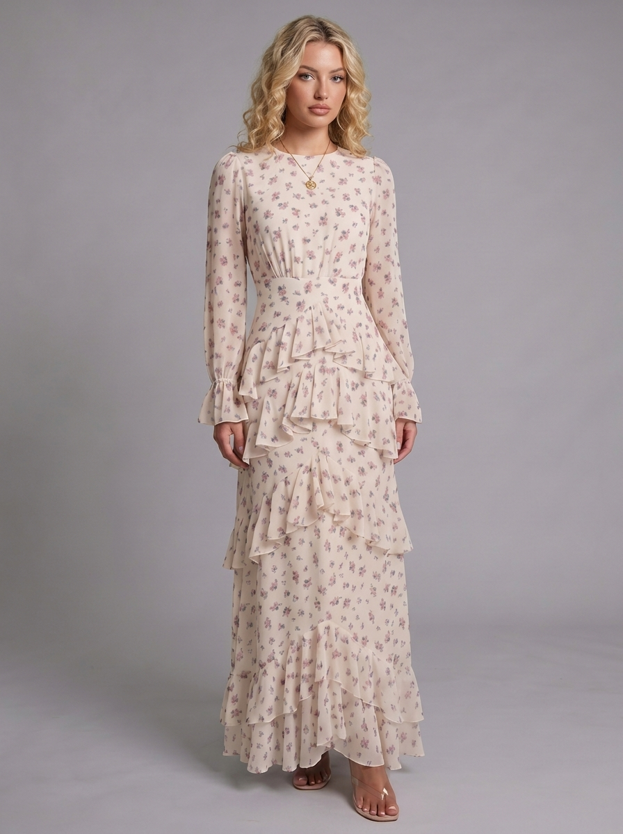 Maxikleid mit Blumenmuster