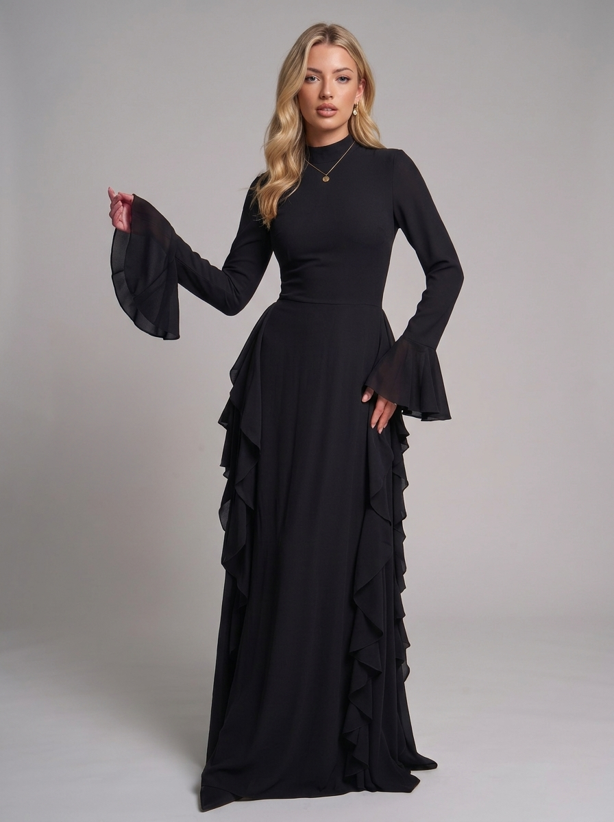 Elegantes Abaya mit Volants