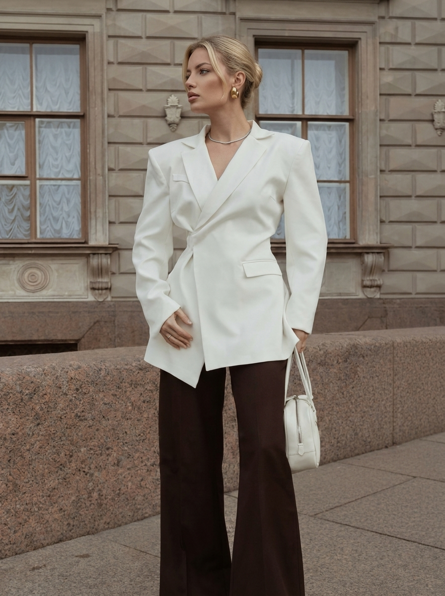 Rückenfreies Blazer-Top