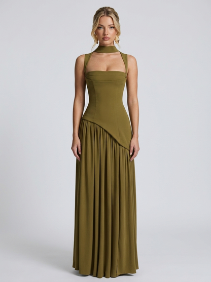 Tullulah Maxikleid Deep Olive
