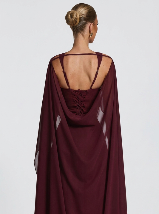 Tullulah Maxikleid Cherry Lacquer