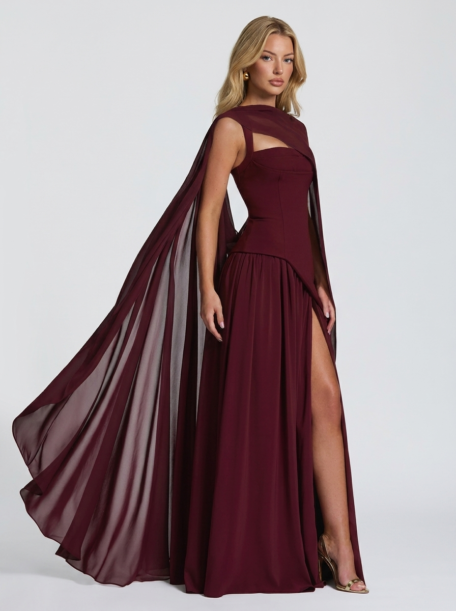 Tullulah Maxikleid Cherry Lacquer