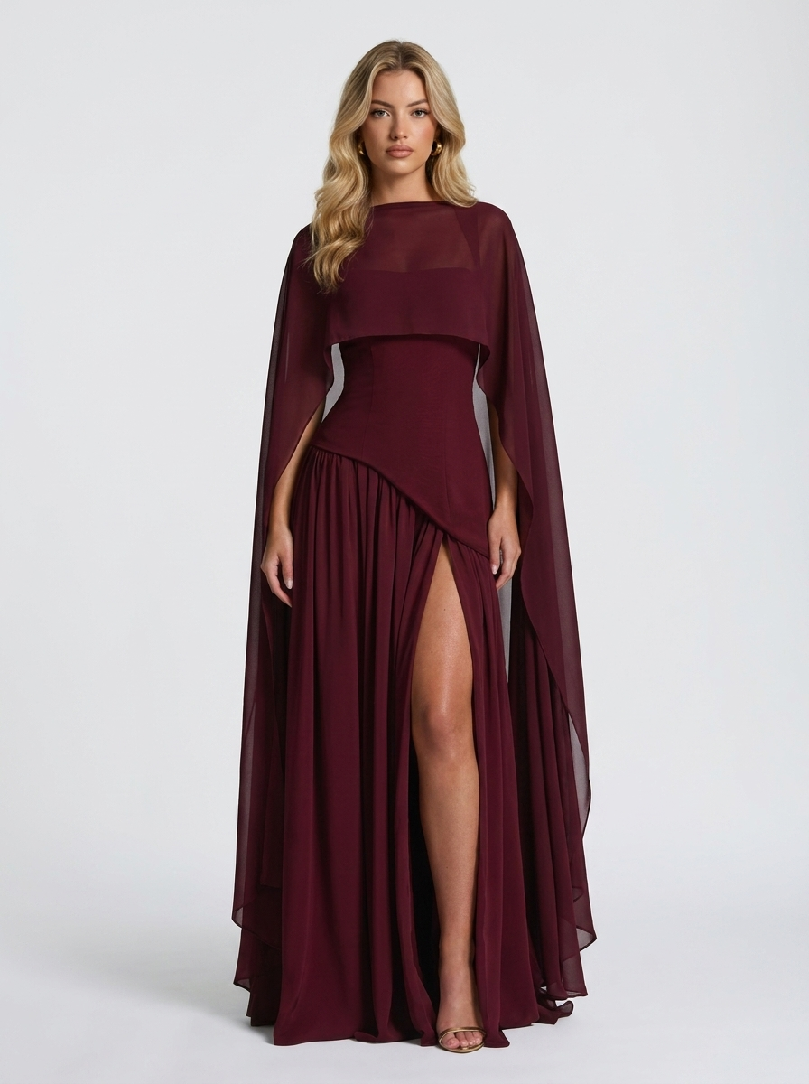 Tullulah Maxikleid Cherry Lacquer