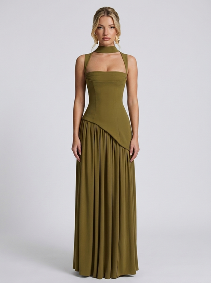 Tullulah Maxikleid Deep Olive