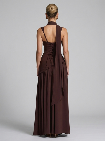 Tullulah Maxikleid Plum Brown