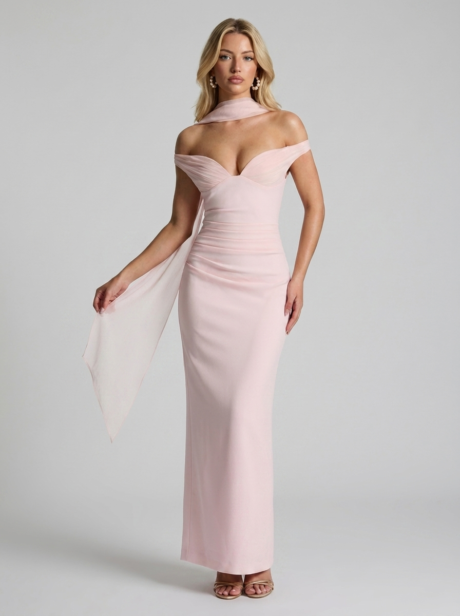 Abigail Maxikleid Blush
