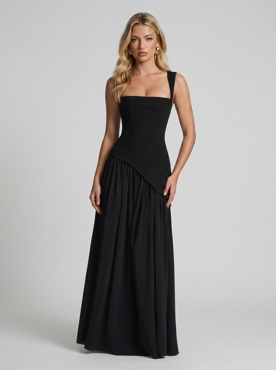 Tullulah Maxikleid Schwarz