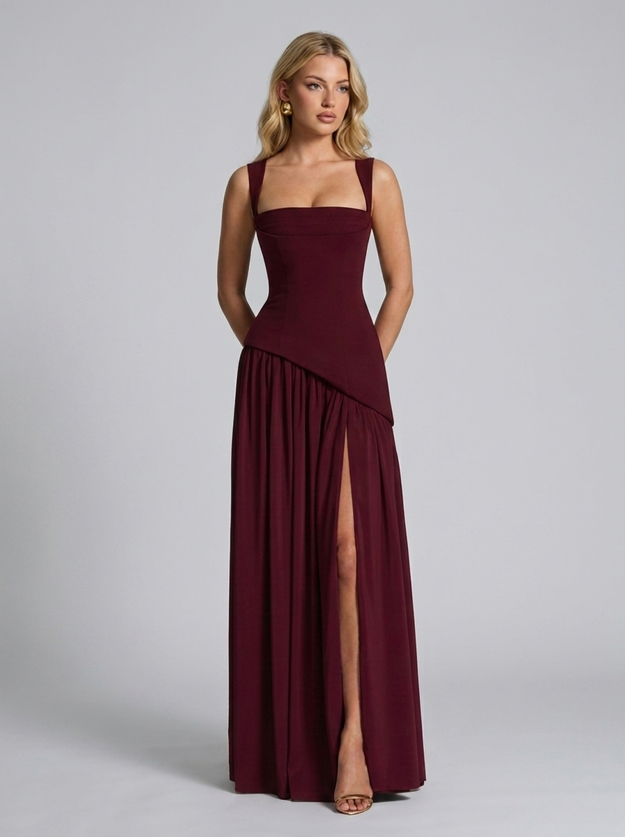 Tullulah Maxikleid Cherry Lacquer