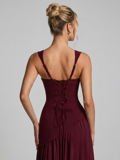 Tullulah Maxikleid Cherry Lacquer