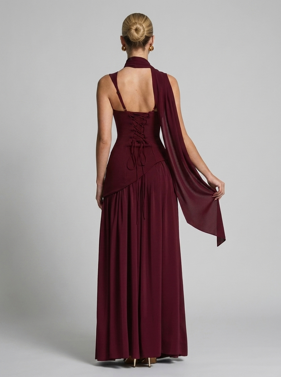 Tullulah Maxikleid Cherry Lacquer