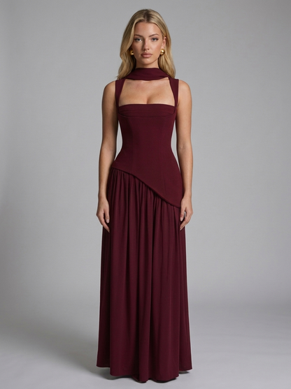 Tullulah Maxikleid Cherry Lacquer