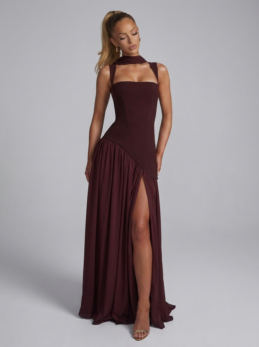 Tullulah Maxikleid Cherry Lacquer
