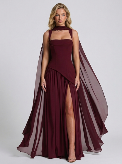 Tullulah Maxikleid Cherry Lacquer