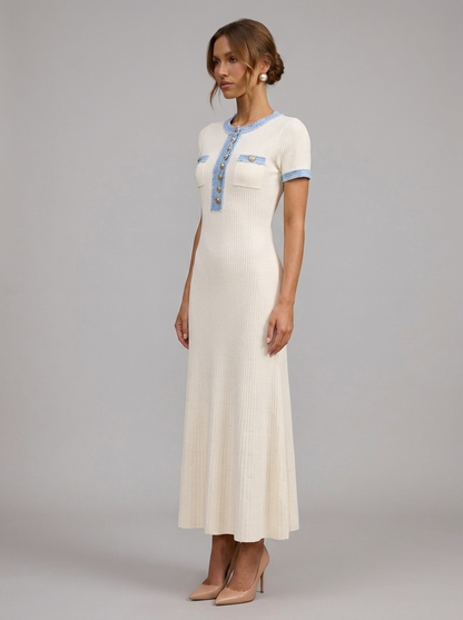 Velia Vaela Knit Dress in Cream - side view