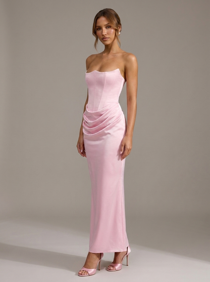 Velia Lexia Maxi Dress in Pink - side view
